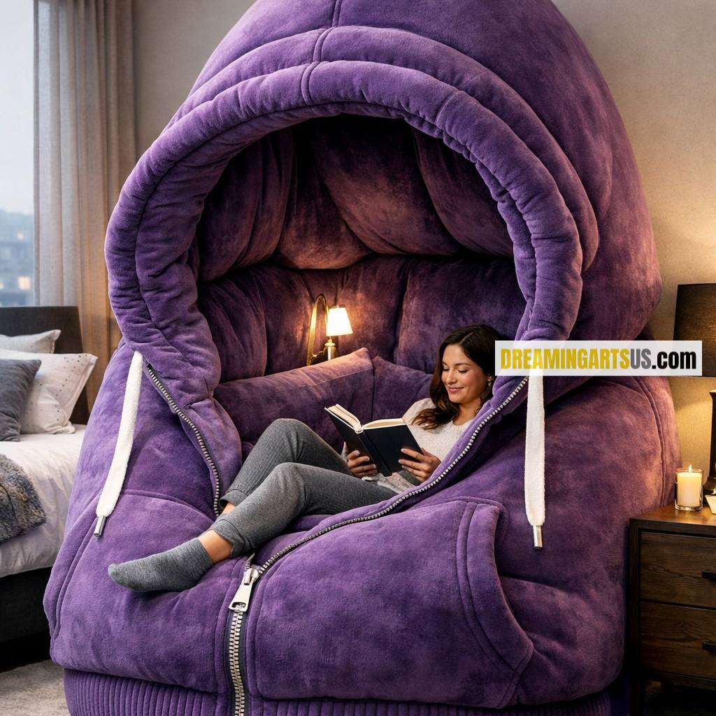 hoodie-shaped lounger