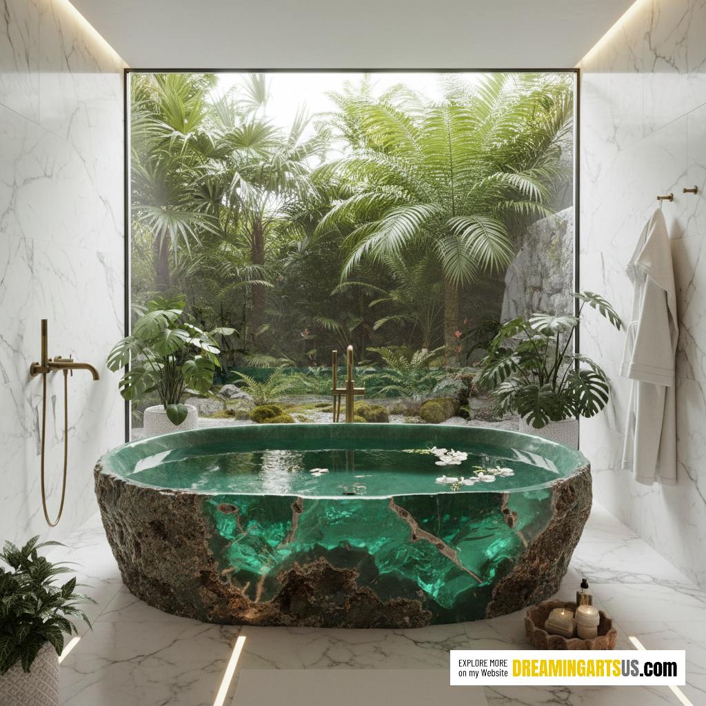 stunning crystal bathtub