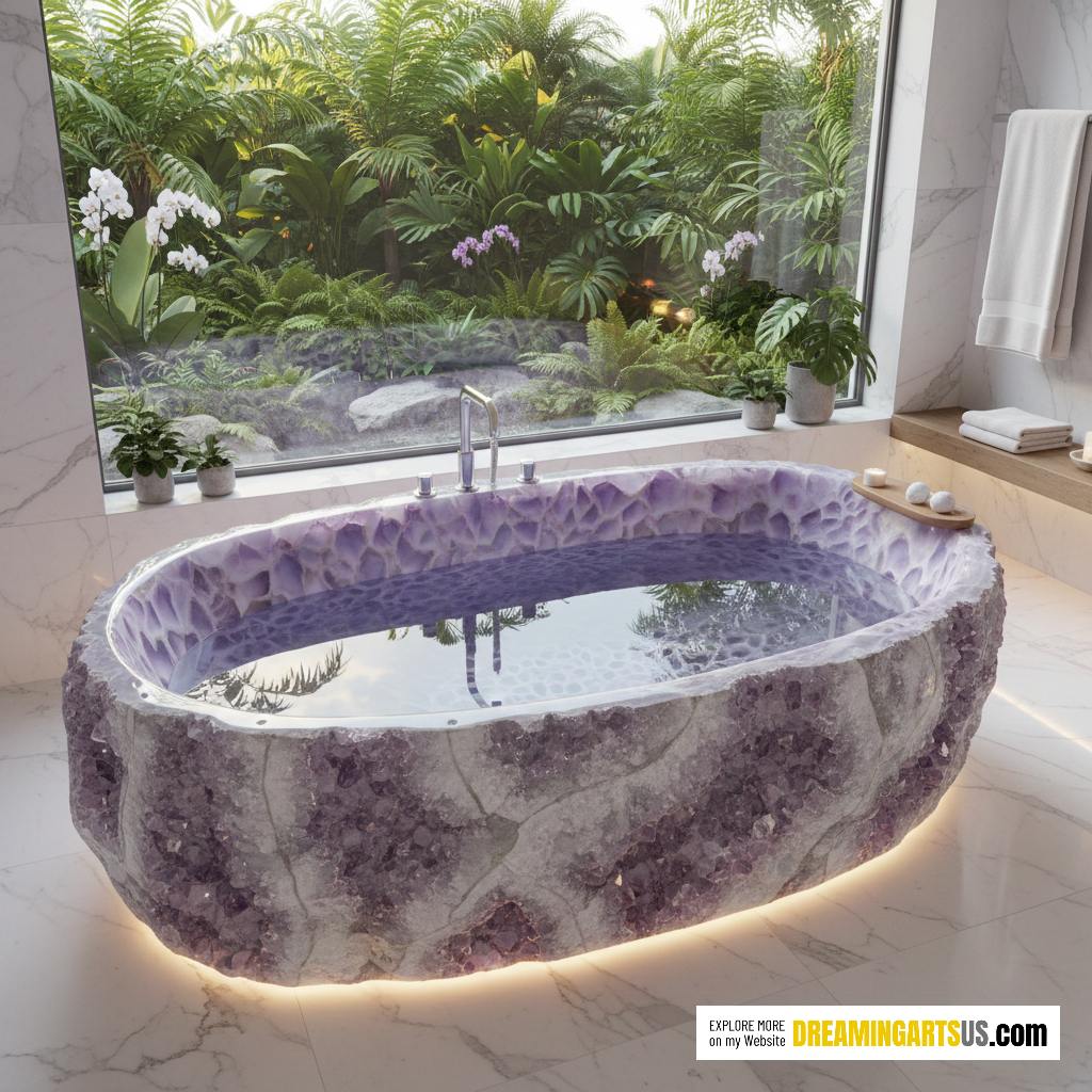 stunning crystal bathtub
