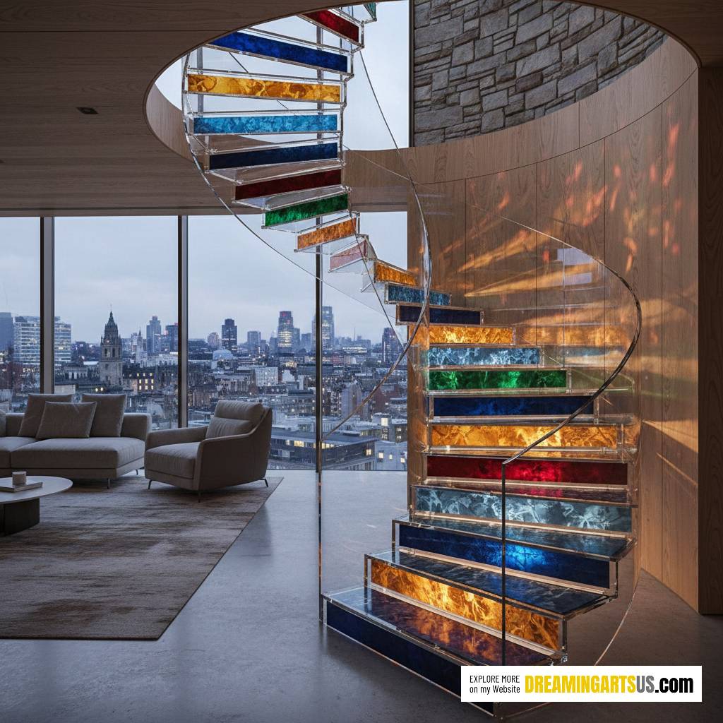 stained glass staircases