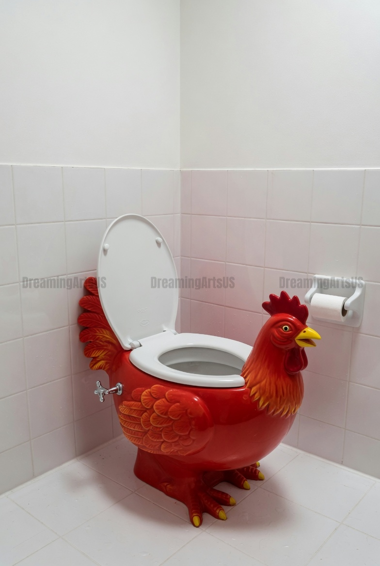 chicken-shaped toilet