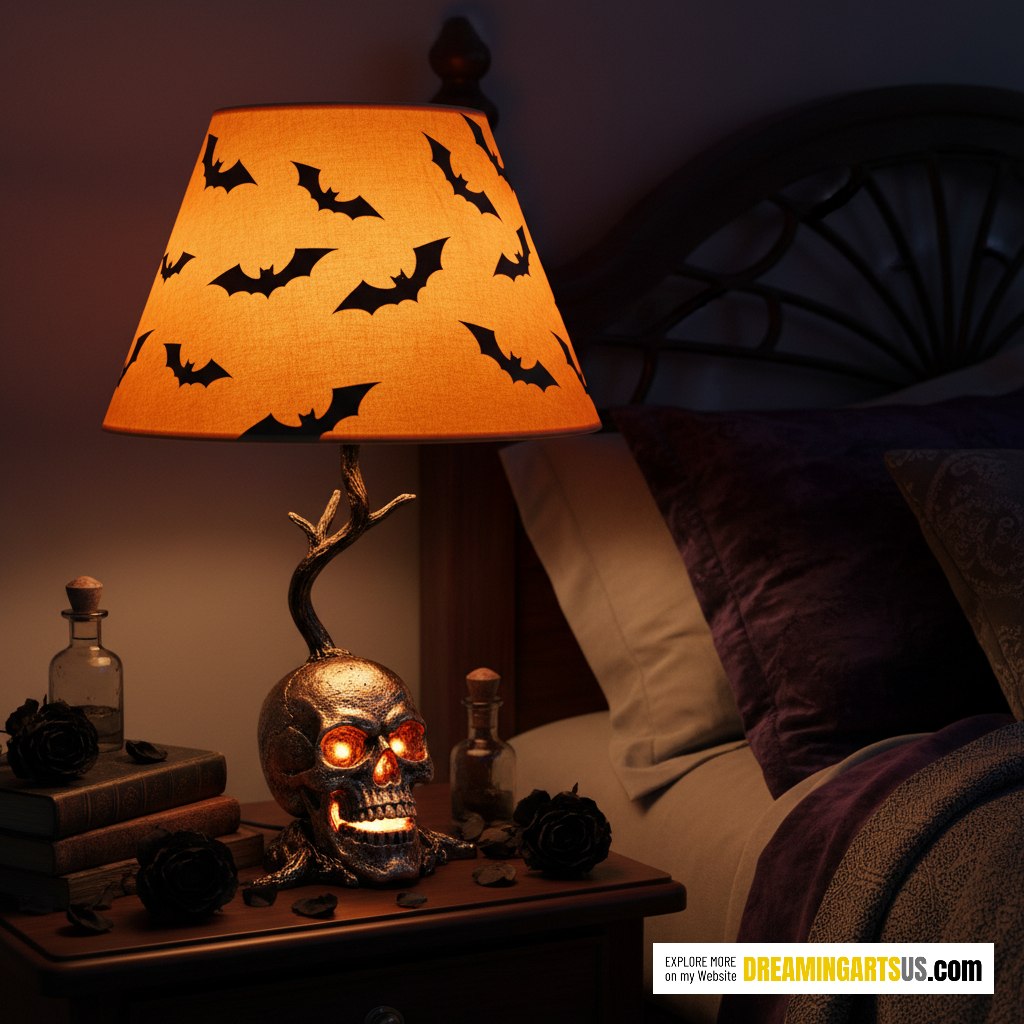 Gothic Skull Table Lamp
