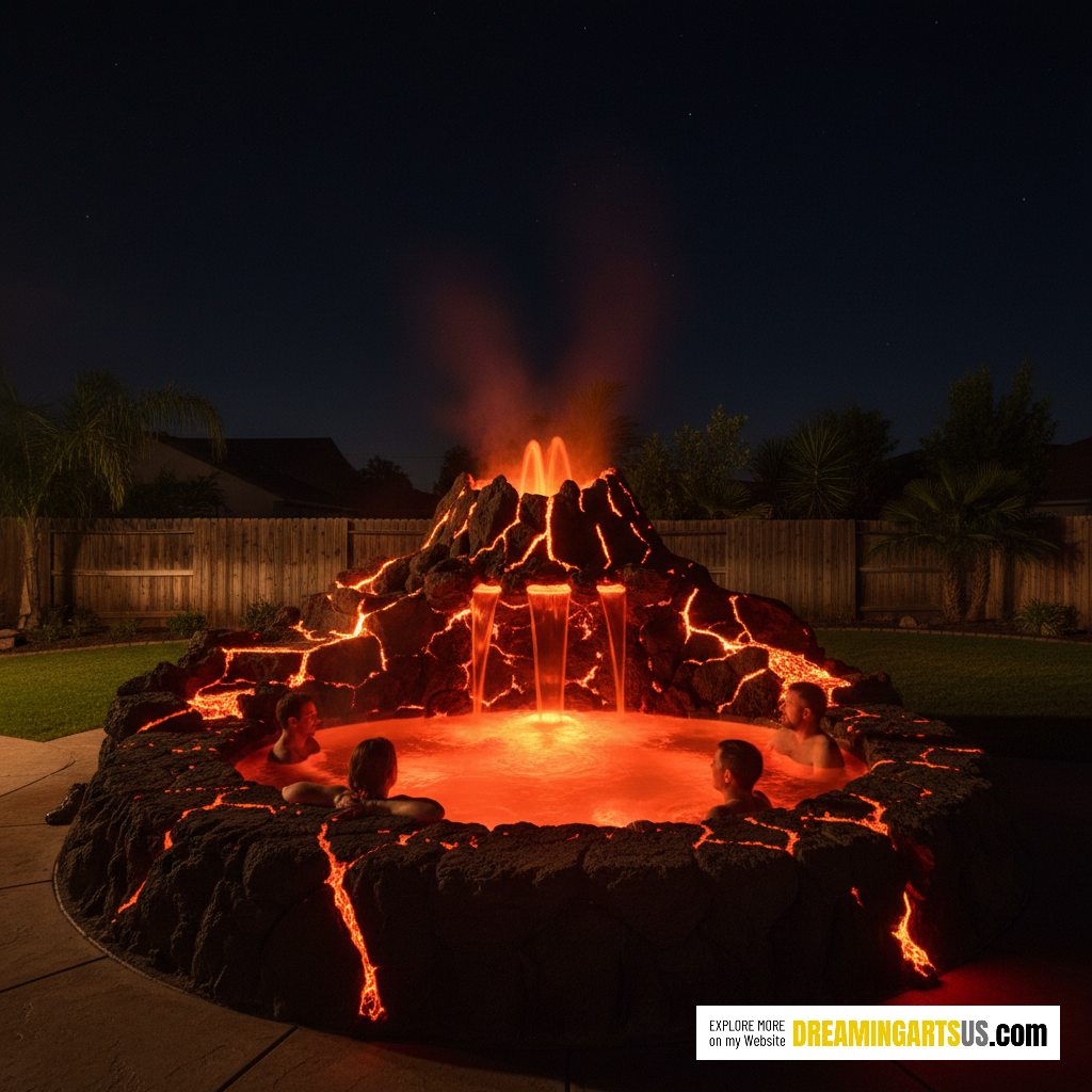 Volcano-inspired Hot Tubs