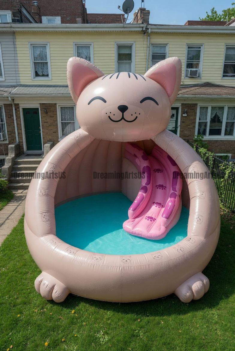Inflatable Cat Shaped Pools