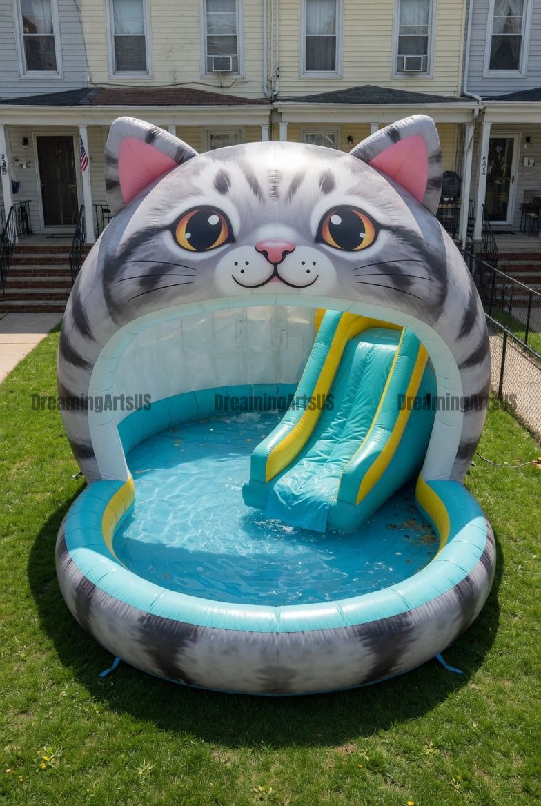 Inflatable Cat Shaped Pools
