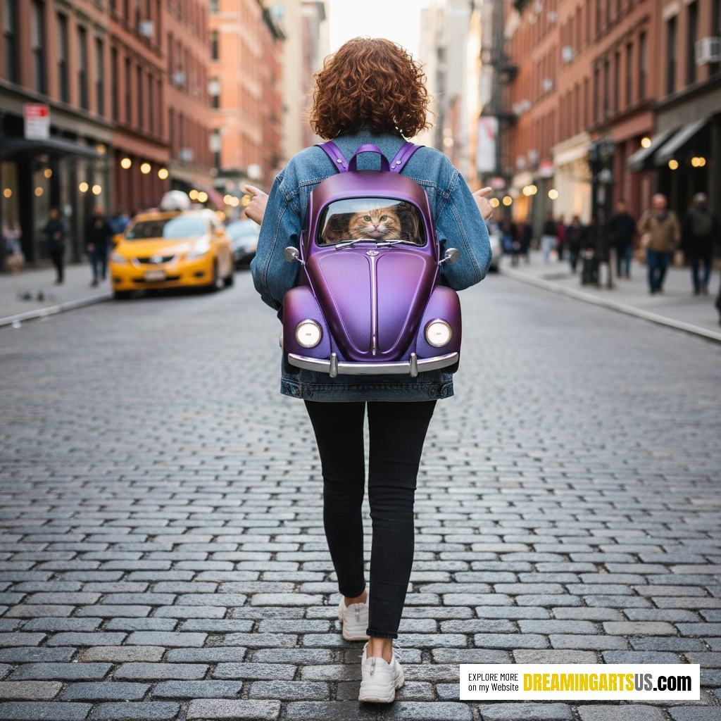 VW Beetle Cat Backpack