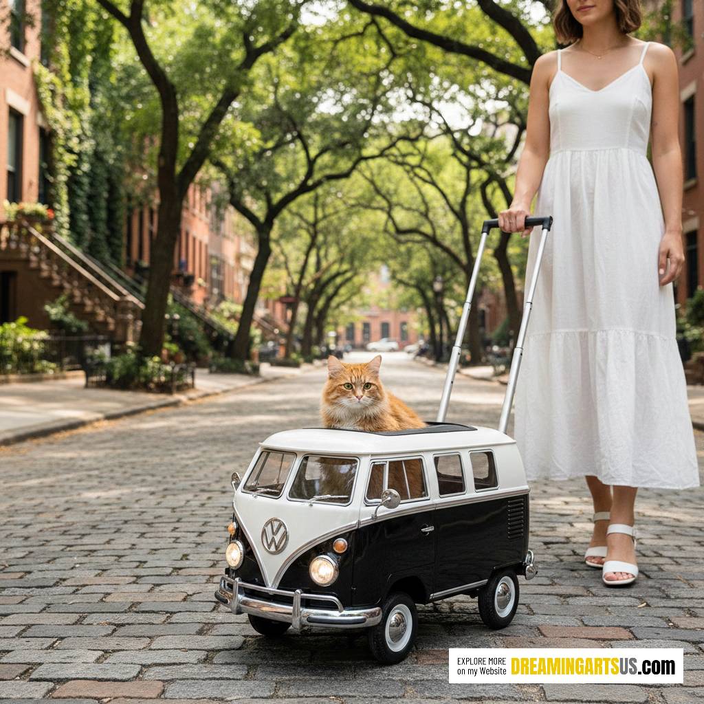 VW Bus Pet Trolley Bag