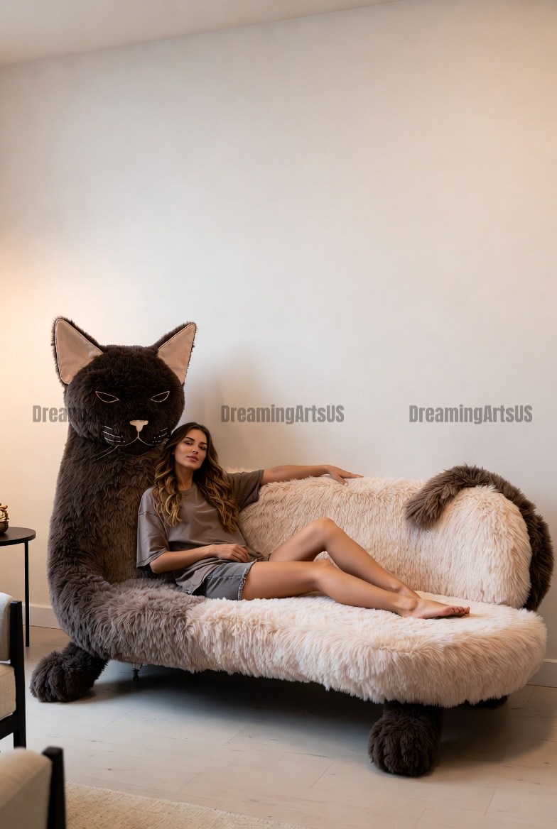 cat-shaped sectional sofa