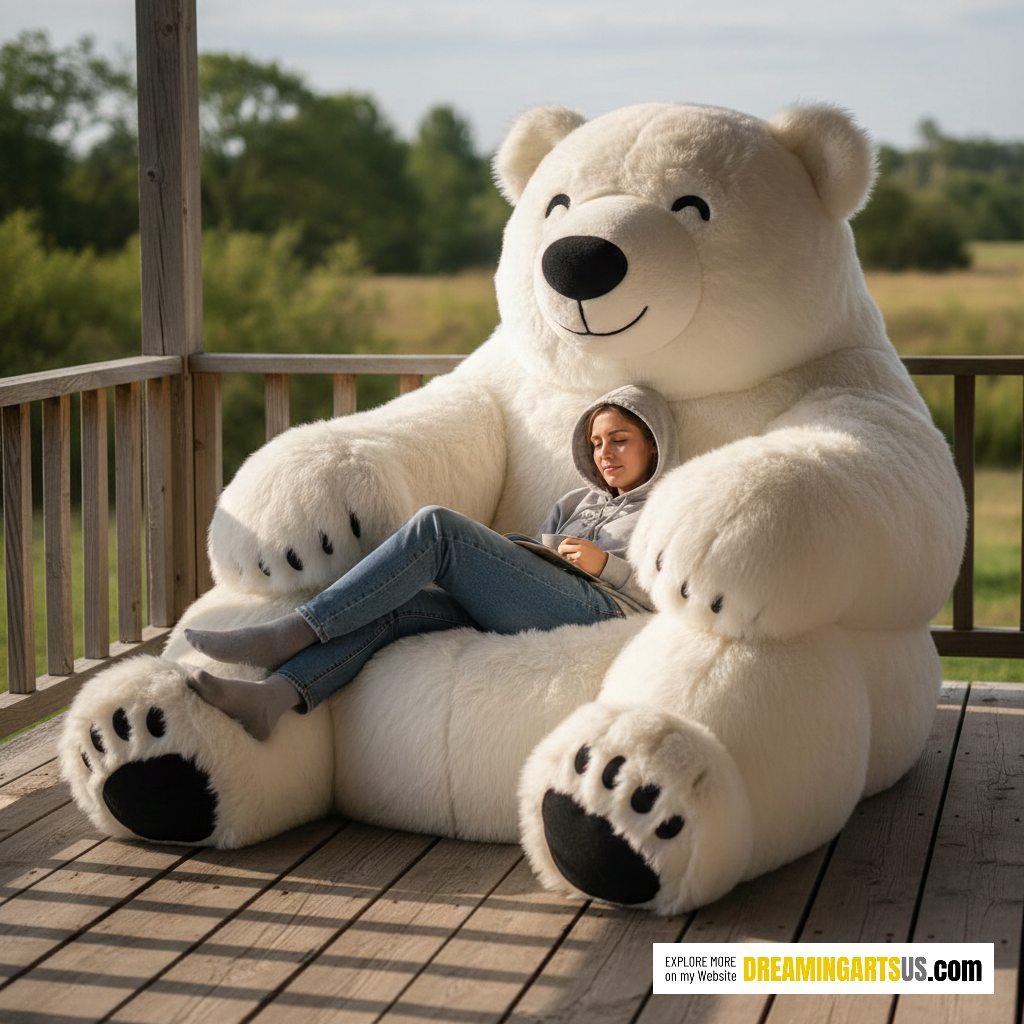 Oversized Polar Bear Armchair