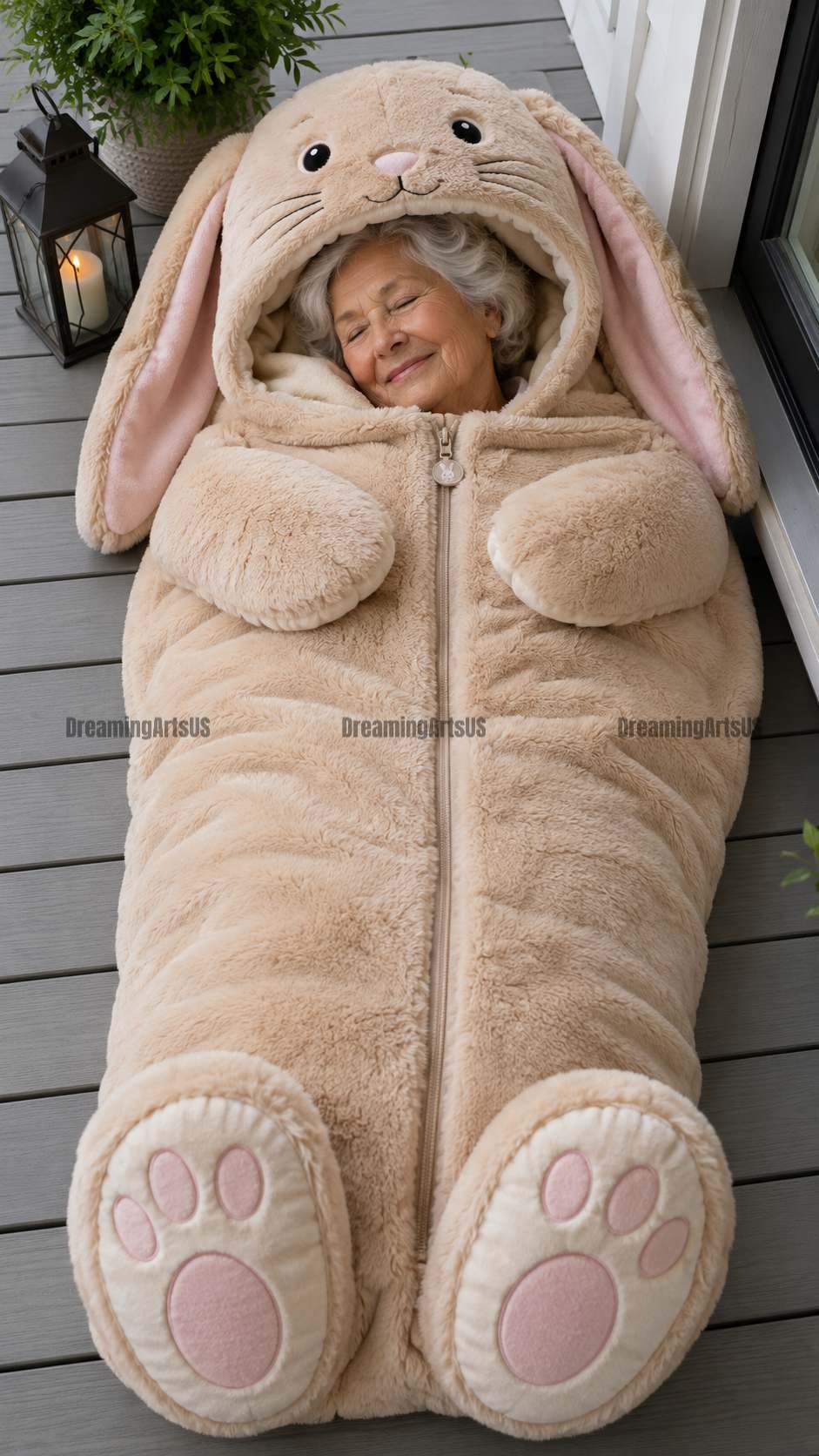 Fluffy Rabbit Sleeping Bag
