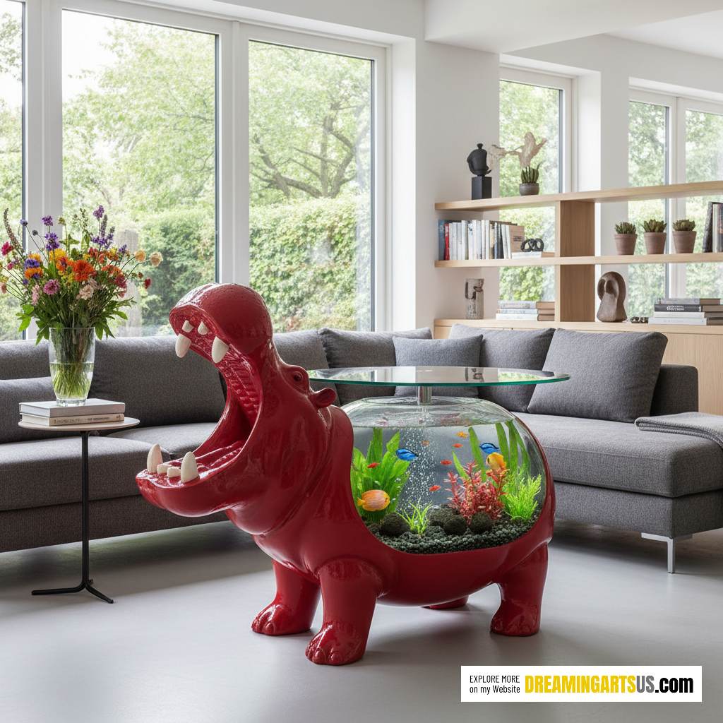 Hippo Shaped Coffee Table