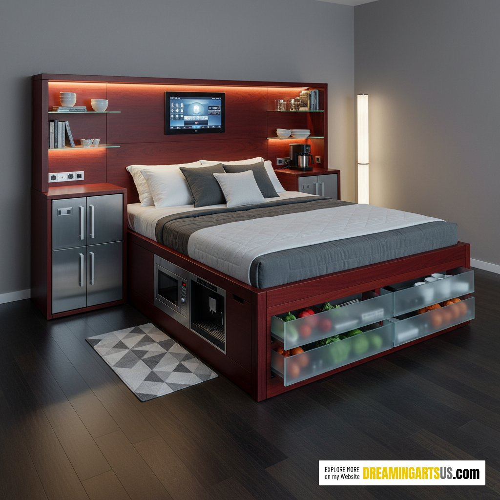 Bed with Built-in Kitchen