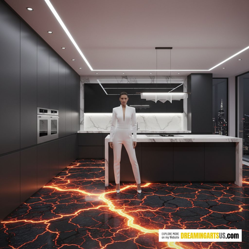 digital screen kitchen floors