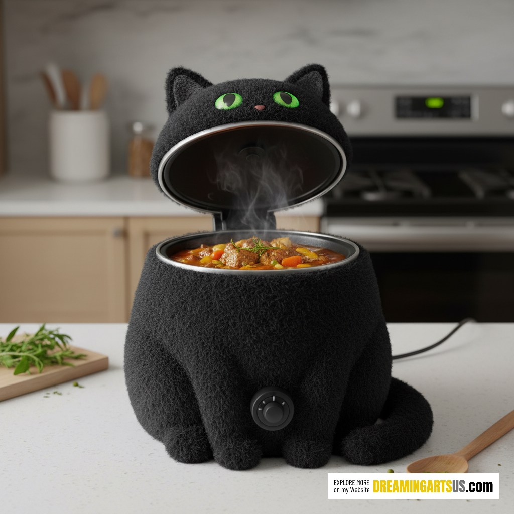 Cat-shaped slow cooker