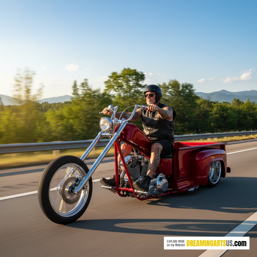 Chopper pickup truck hybrid