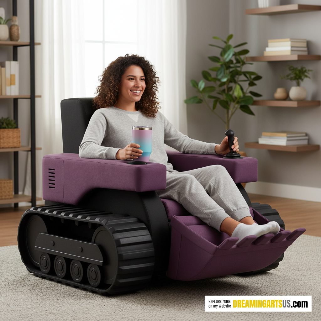 excavator-inspired recliner