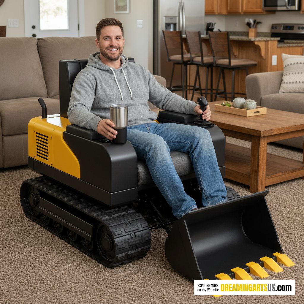 excavator-inspired recliner