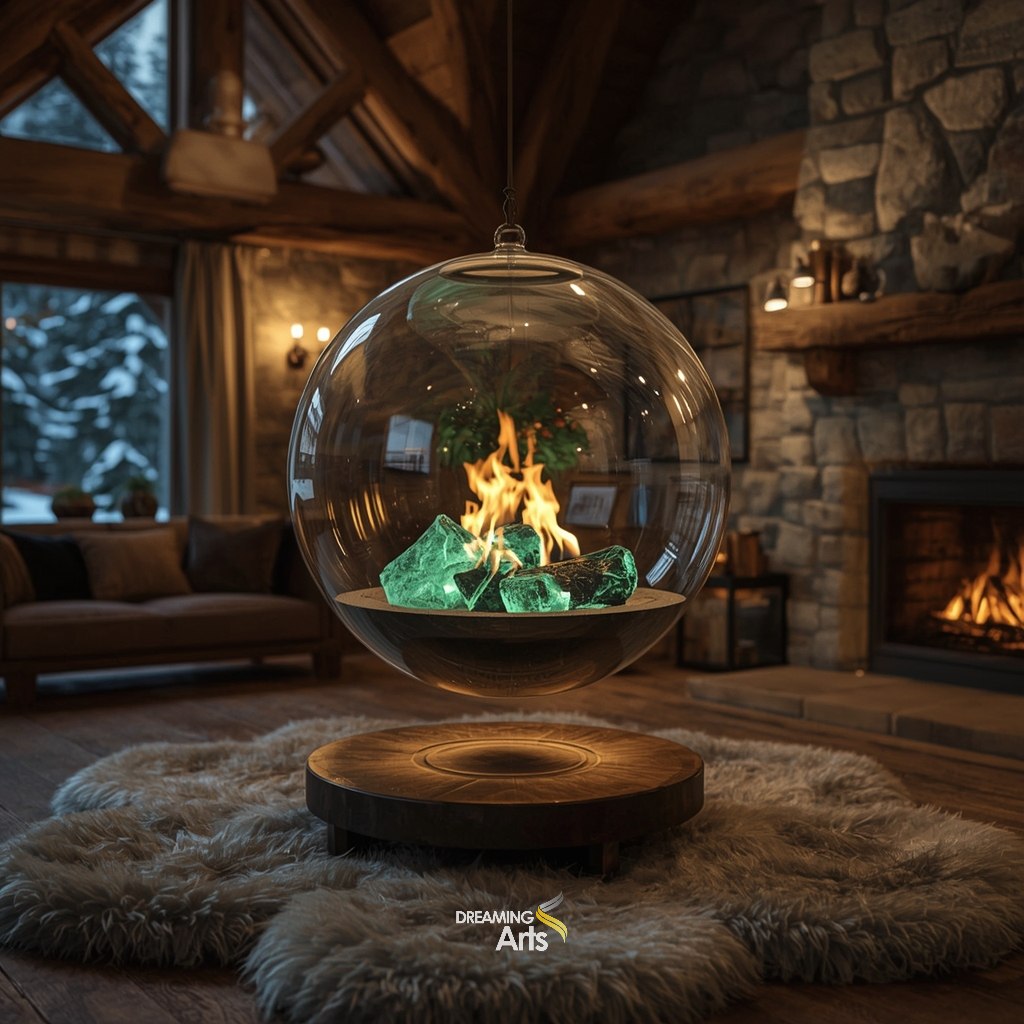 Glass Bubble Fireplace