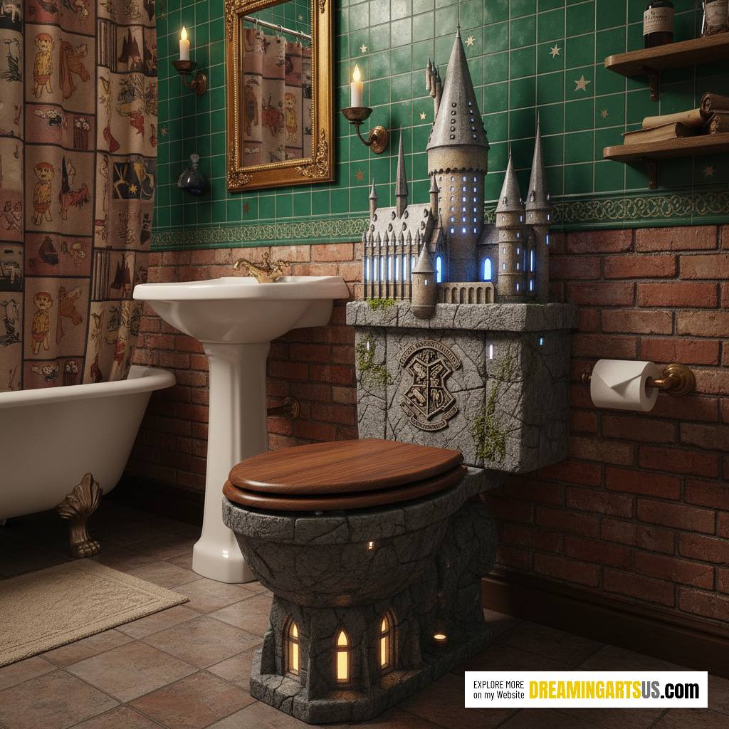 Castle-shaped toilets