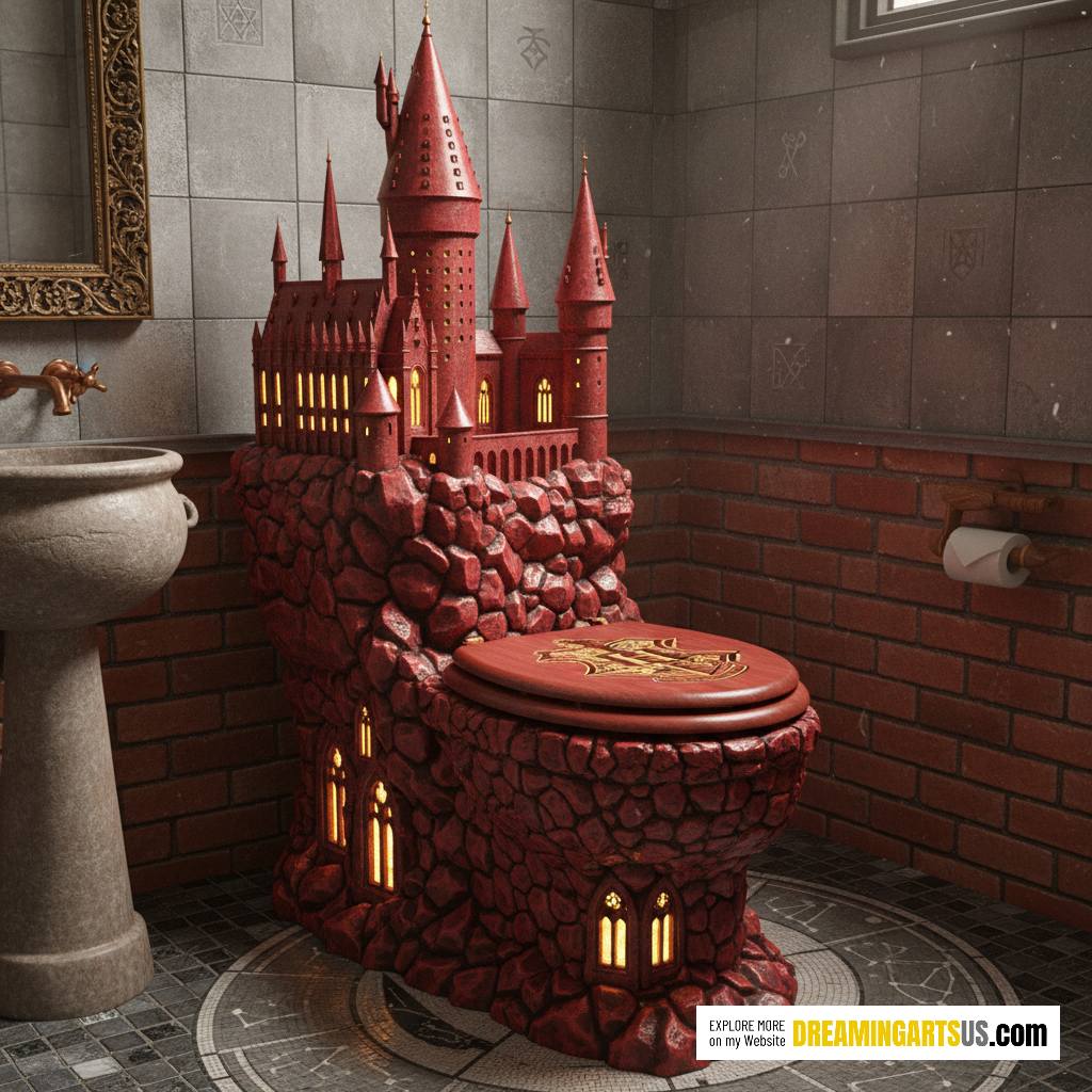 Castle-shaped toilets