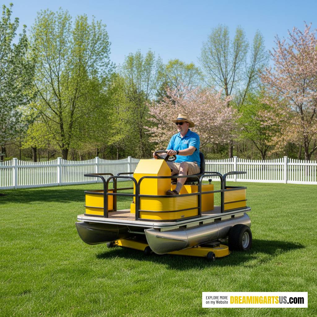 pontoon boat riding mowers