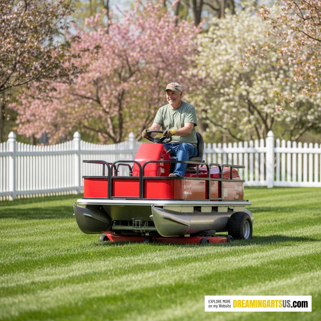 pontoon boat riding mowers