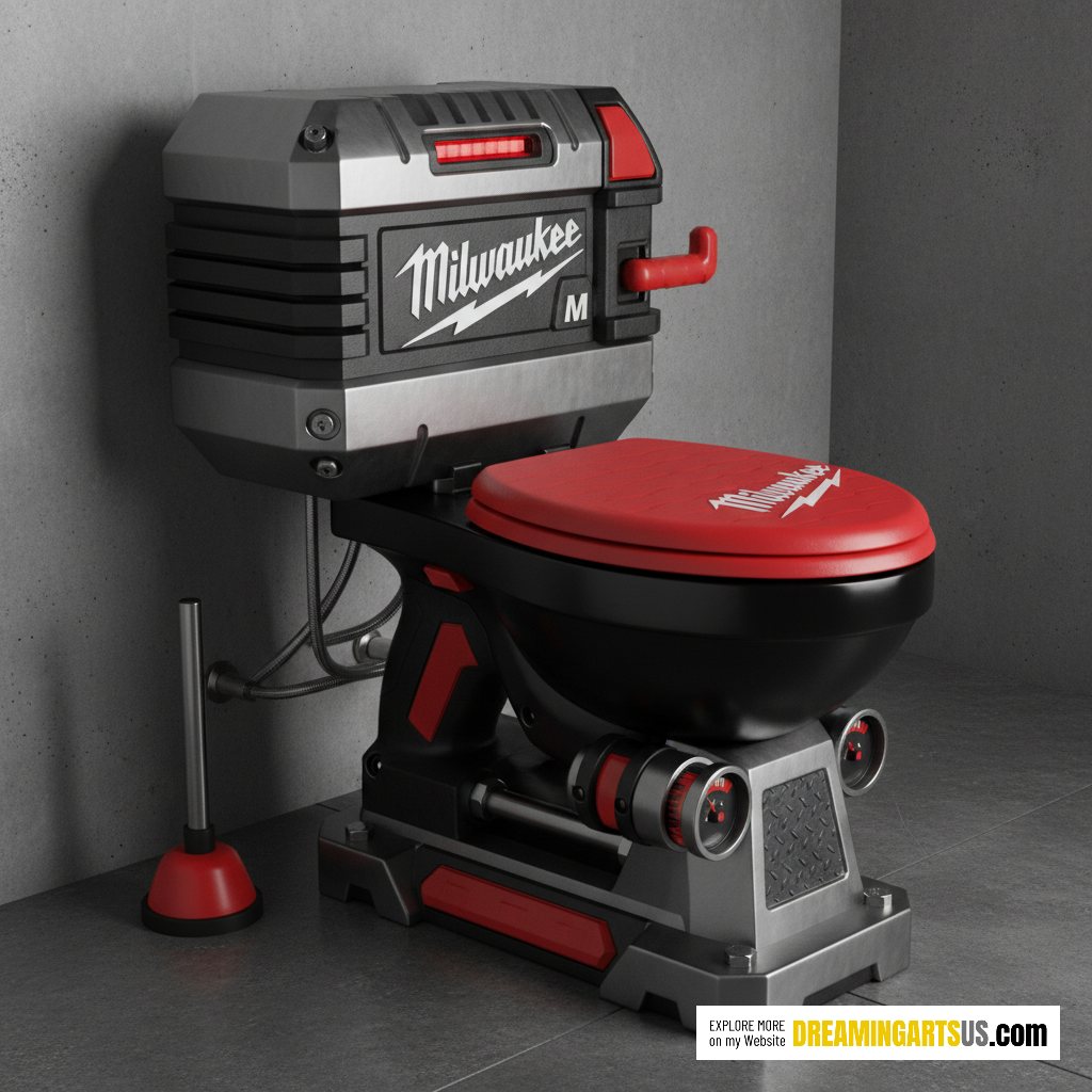 Milwaukee tools-shaped toilet