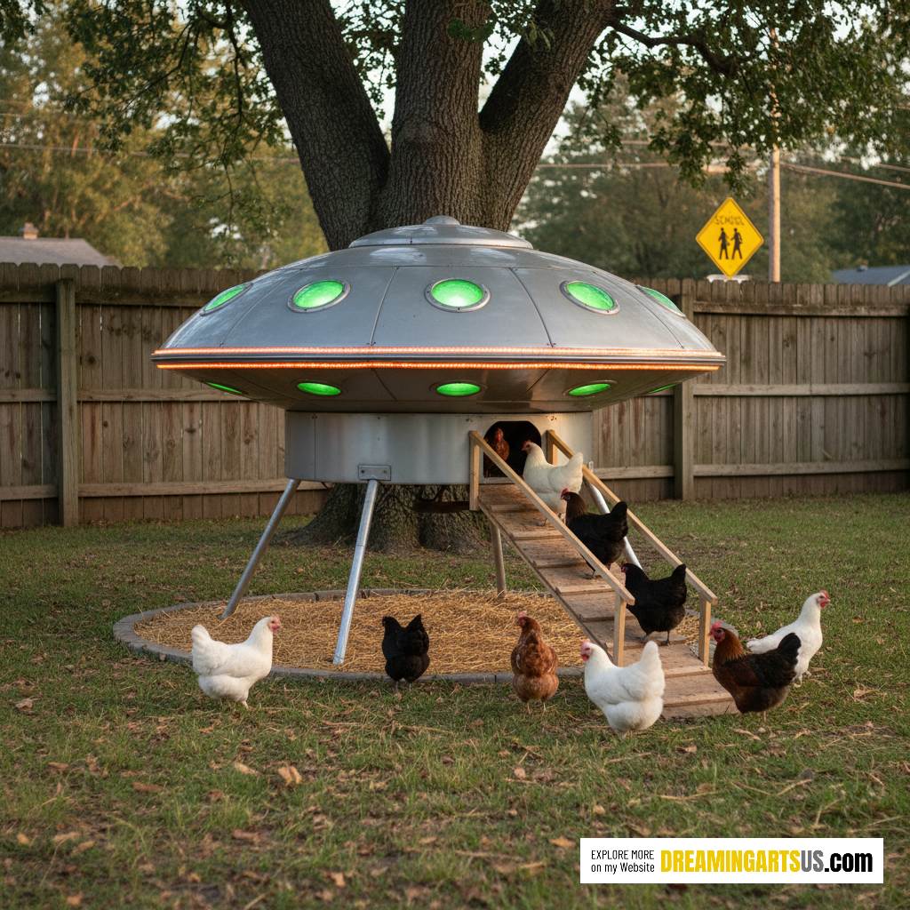 UFO Shaped Chicken Coop