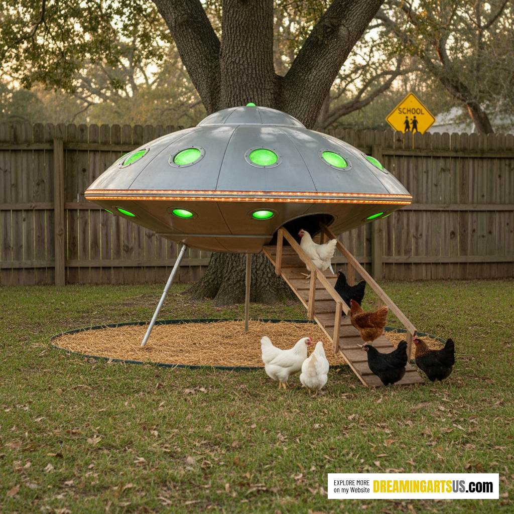 UFO Shaped Chicken Coop
