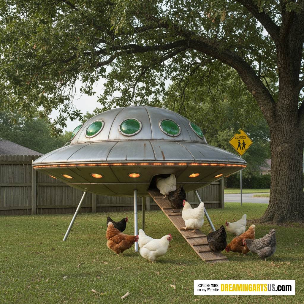 UFO Chicken Spaceship Coop