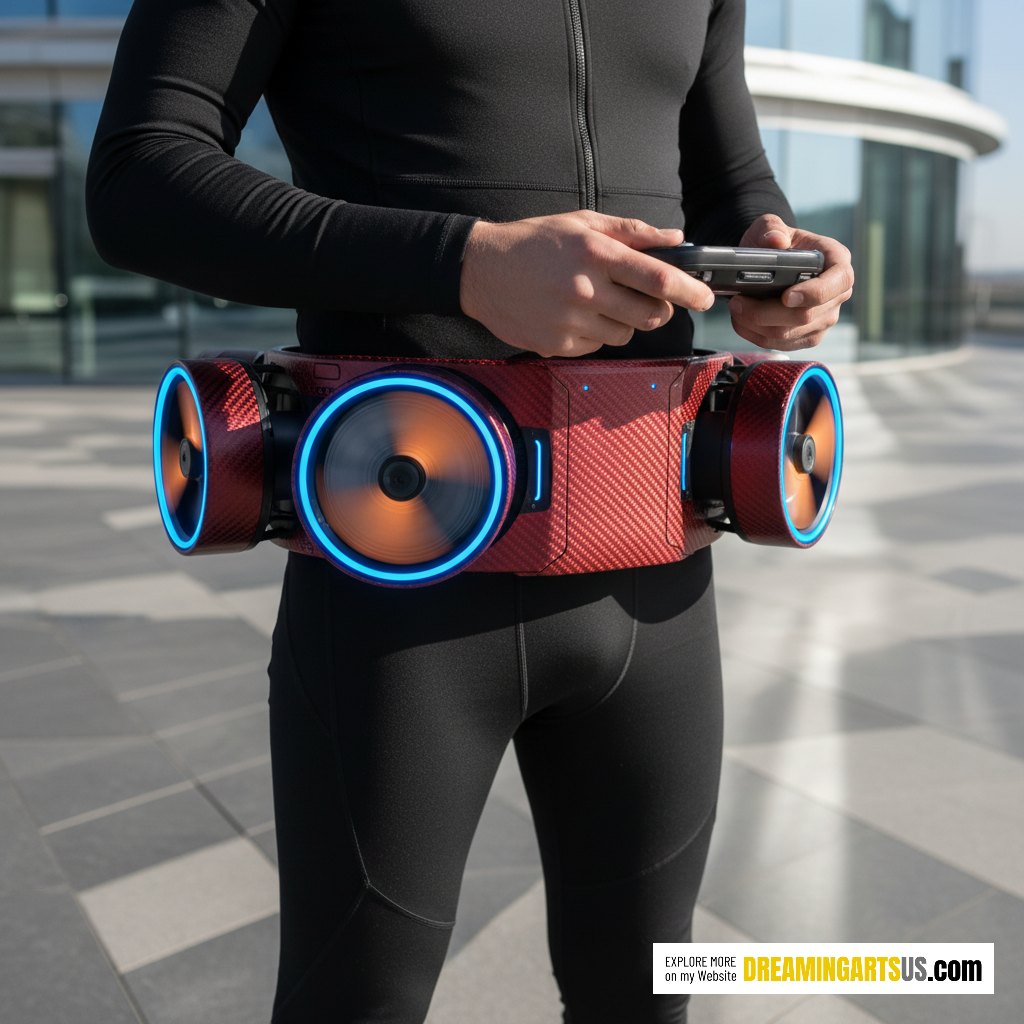 Waist mounted drone