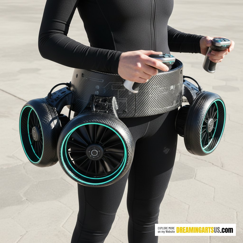 waist-mounted drones