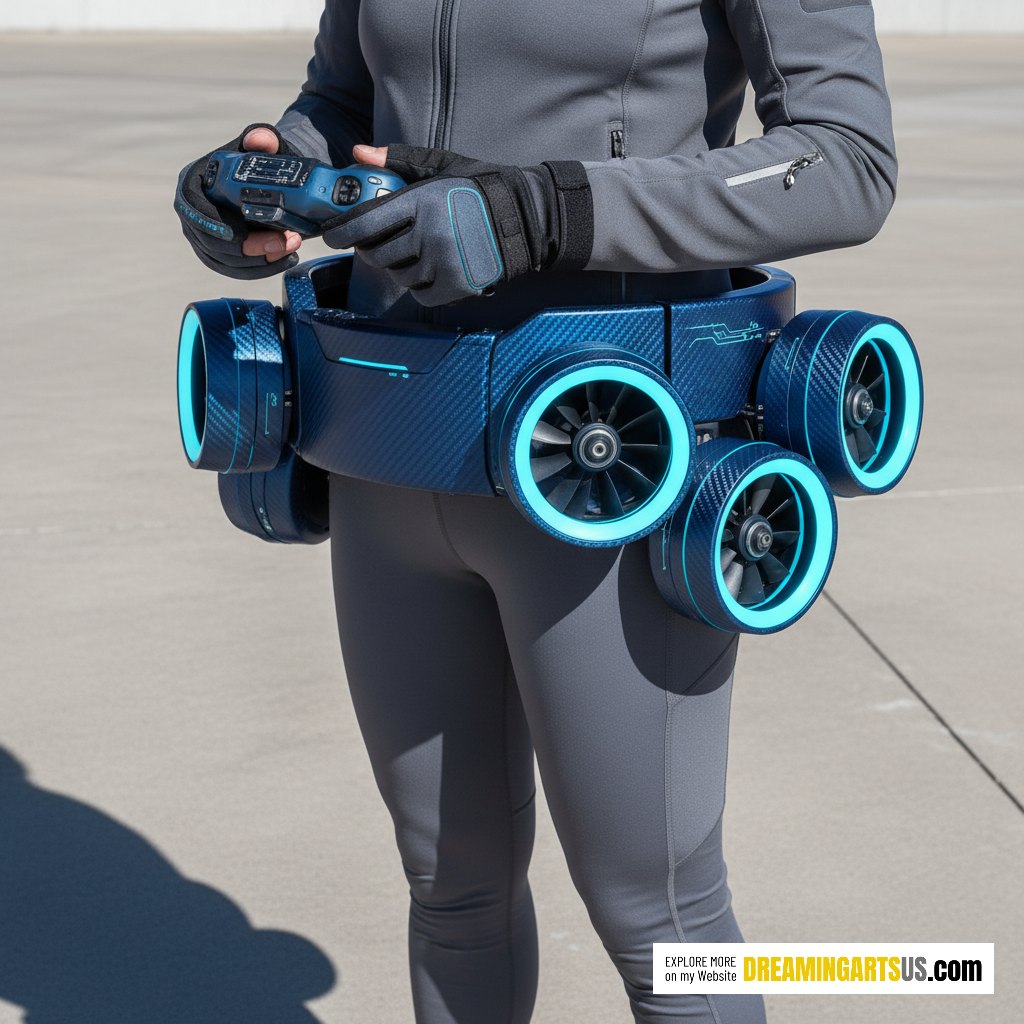 waist-mounted drones
