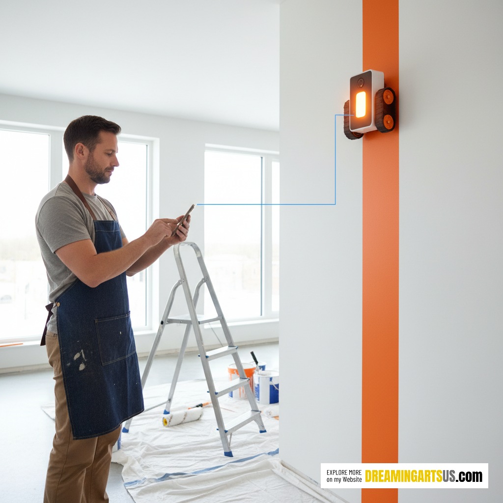 Automatic wall painting robot