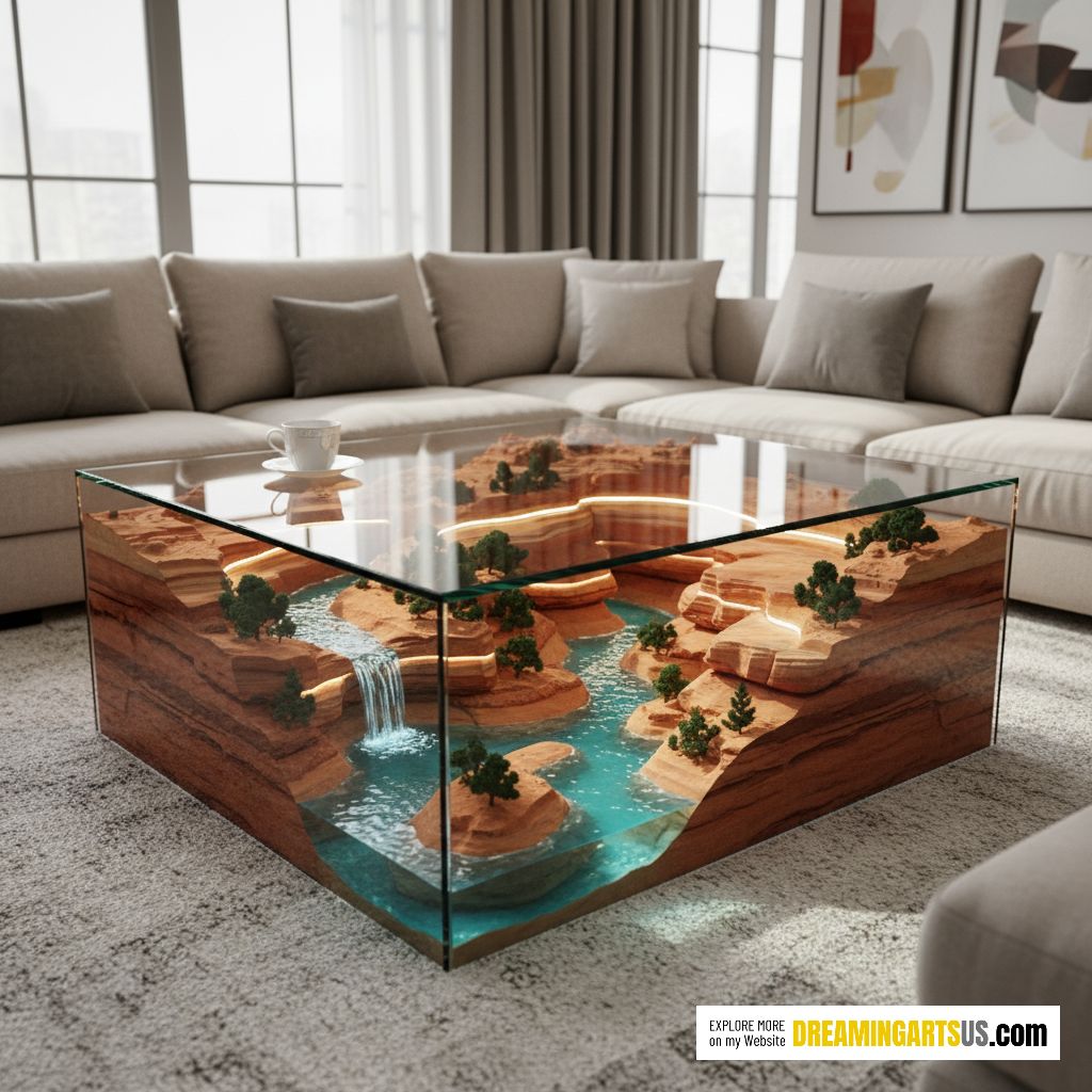 Waterfall coffee tables