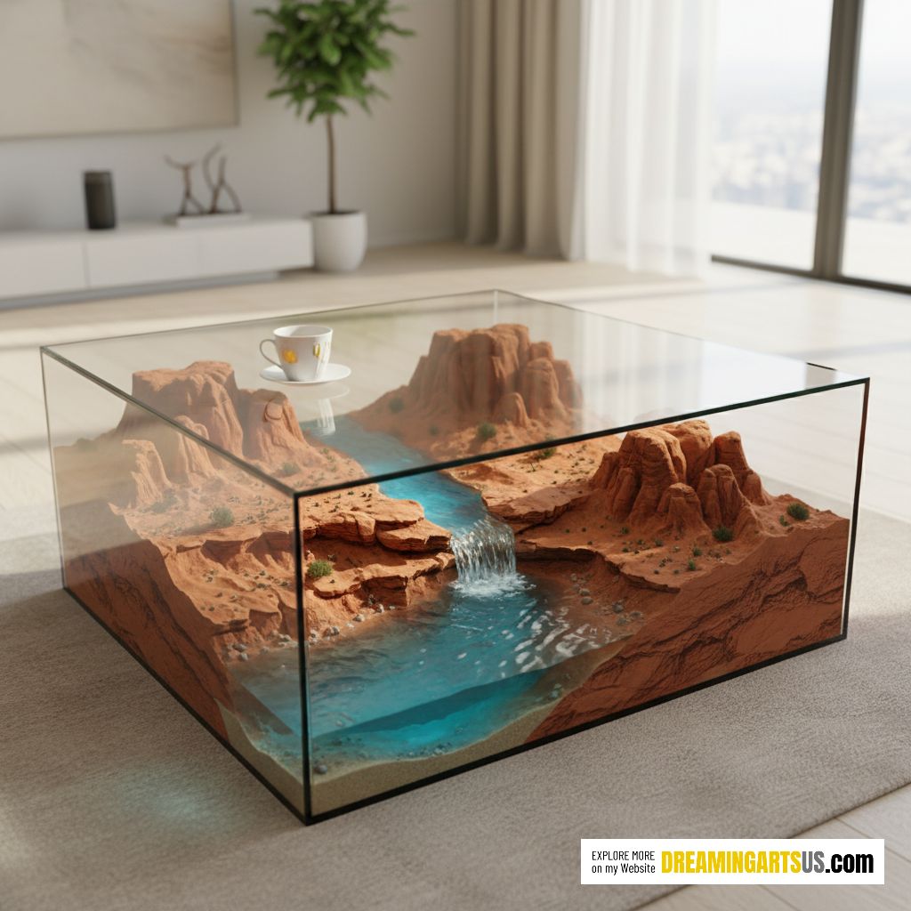Waterfall coffee tables