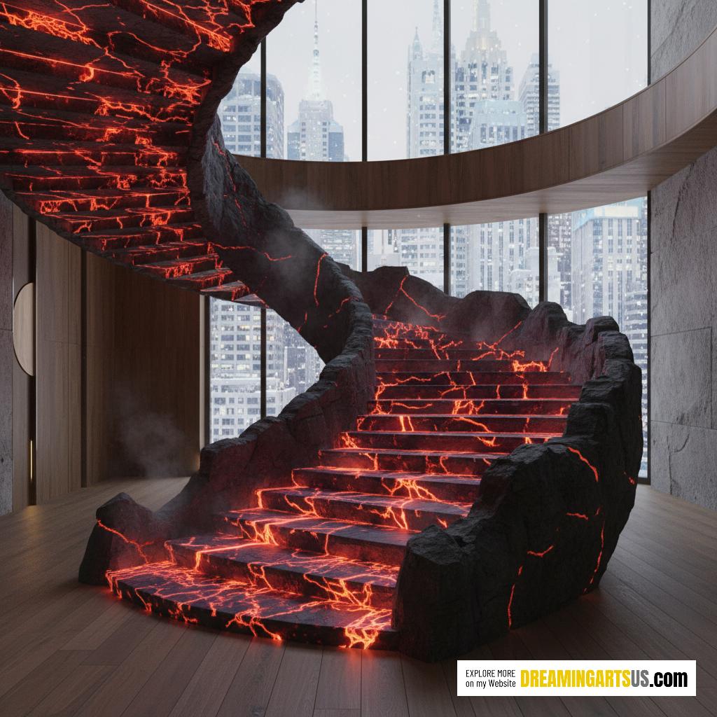 lava inspired staircase