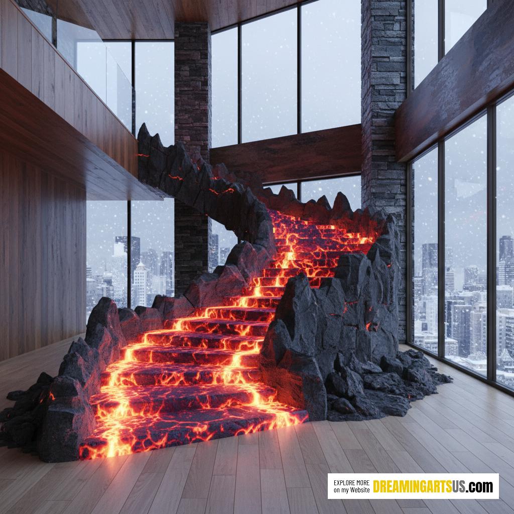lava inspired staircase