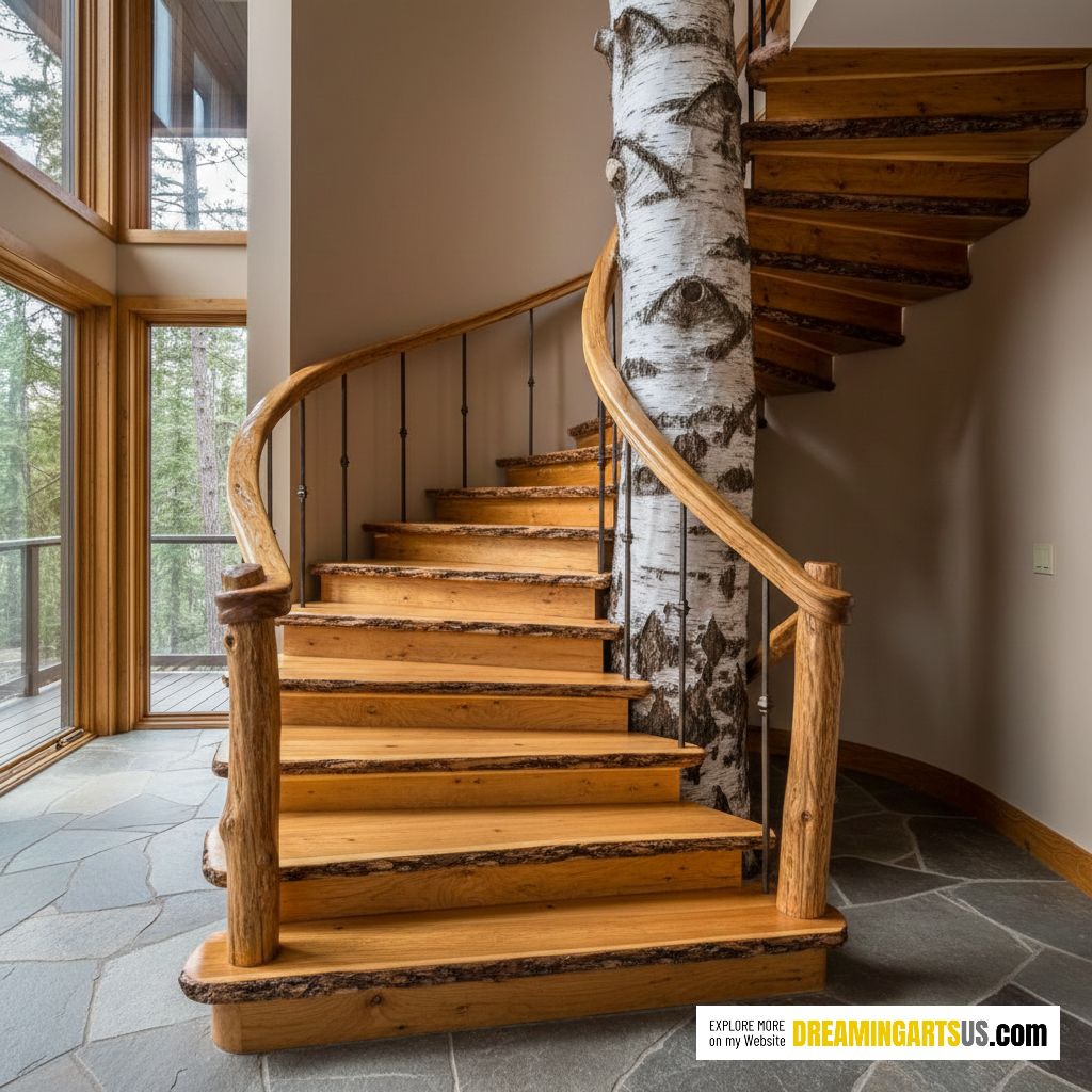 wood slab staircases