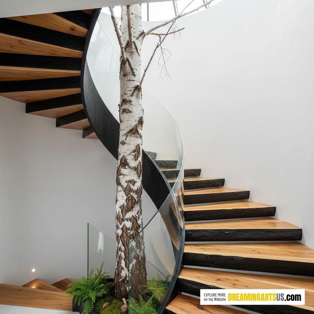 Live Edge Wood Staircase