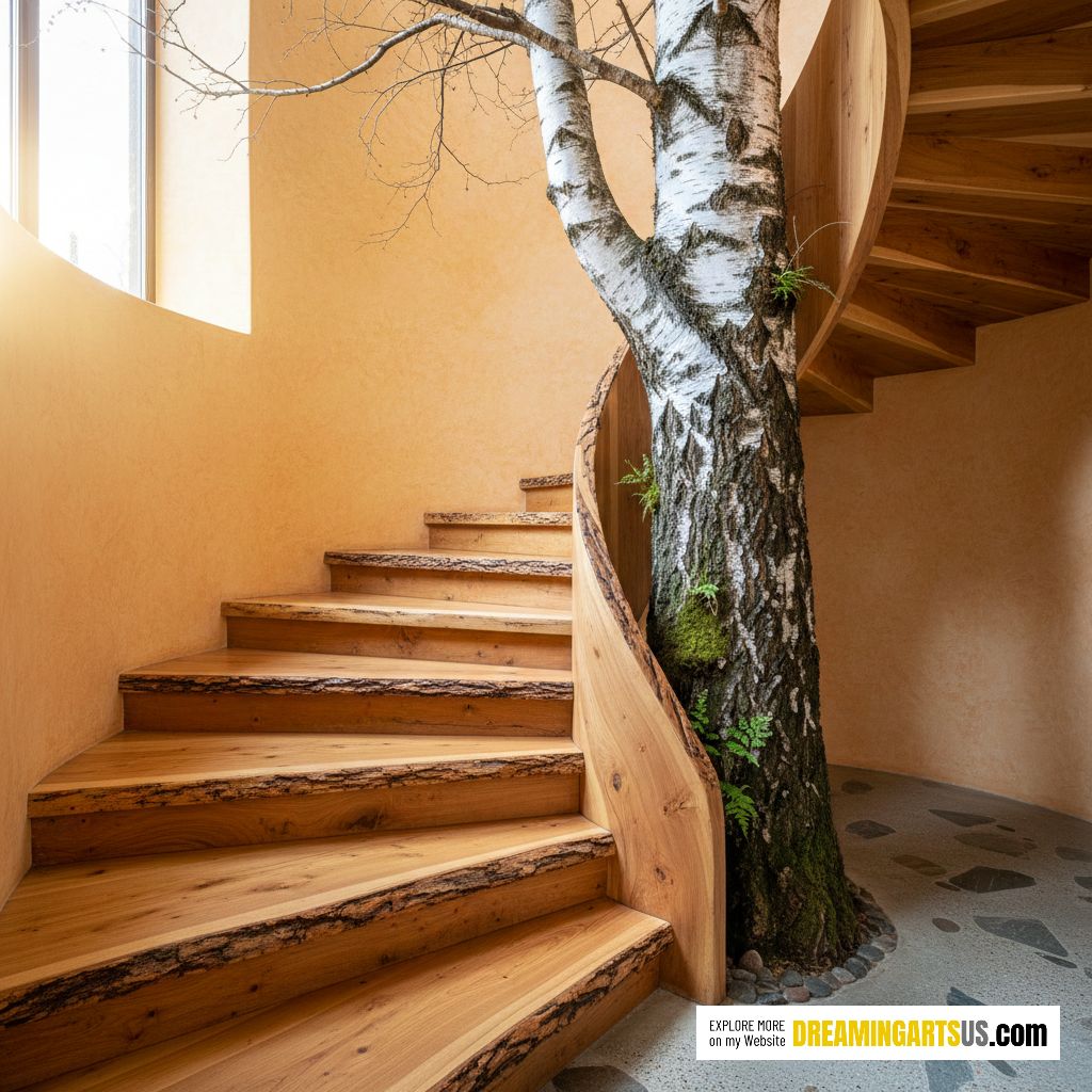 Live Edge Wood Staircase
