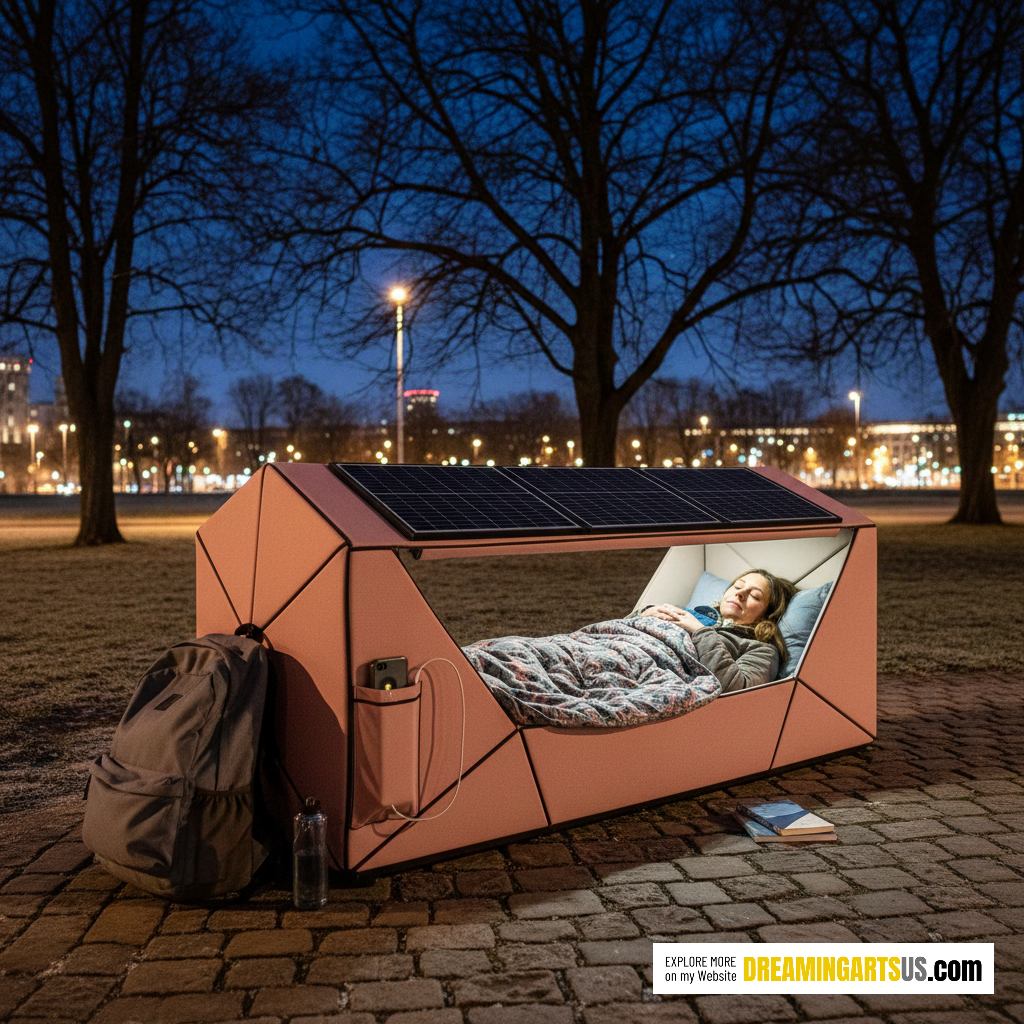 Backpack Bed with Solar Panel