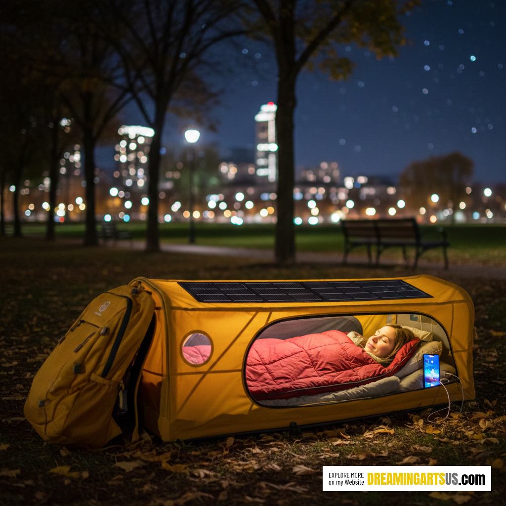 Backpack Bed with Solar Panel