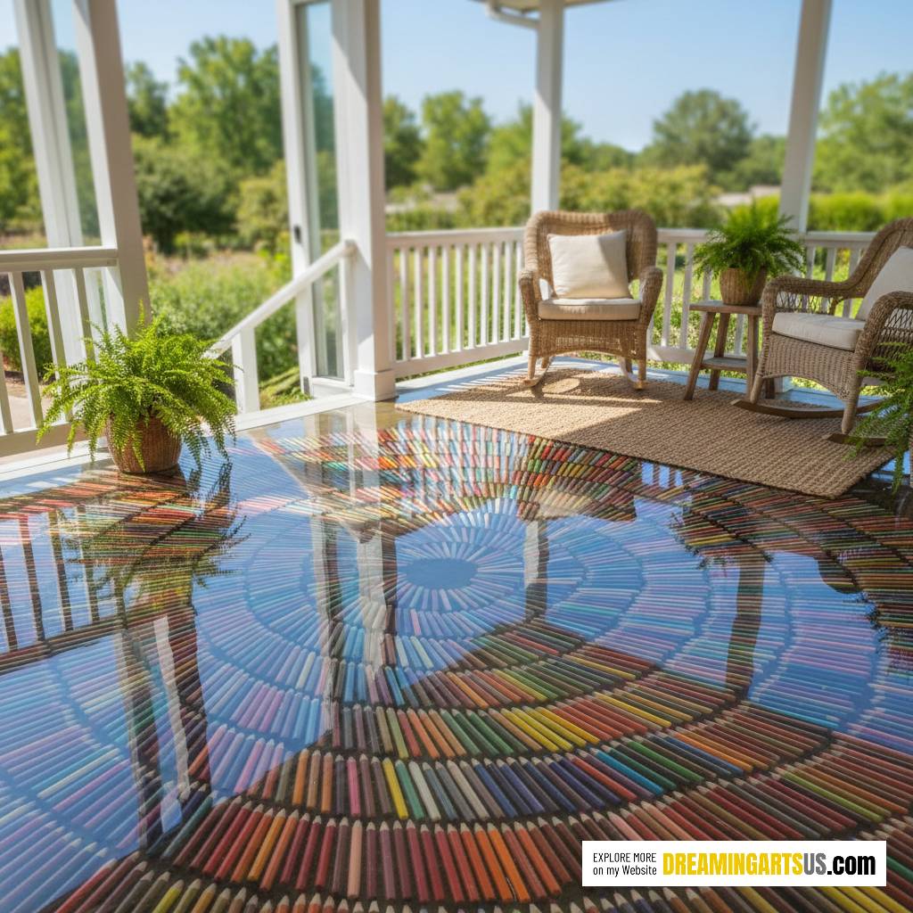 Colored Pencil Epoxy Flooring