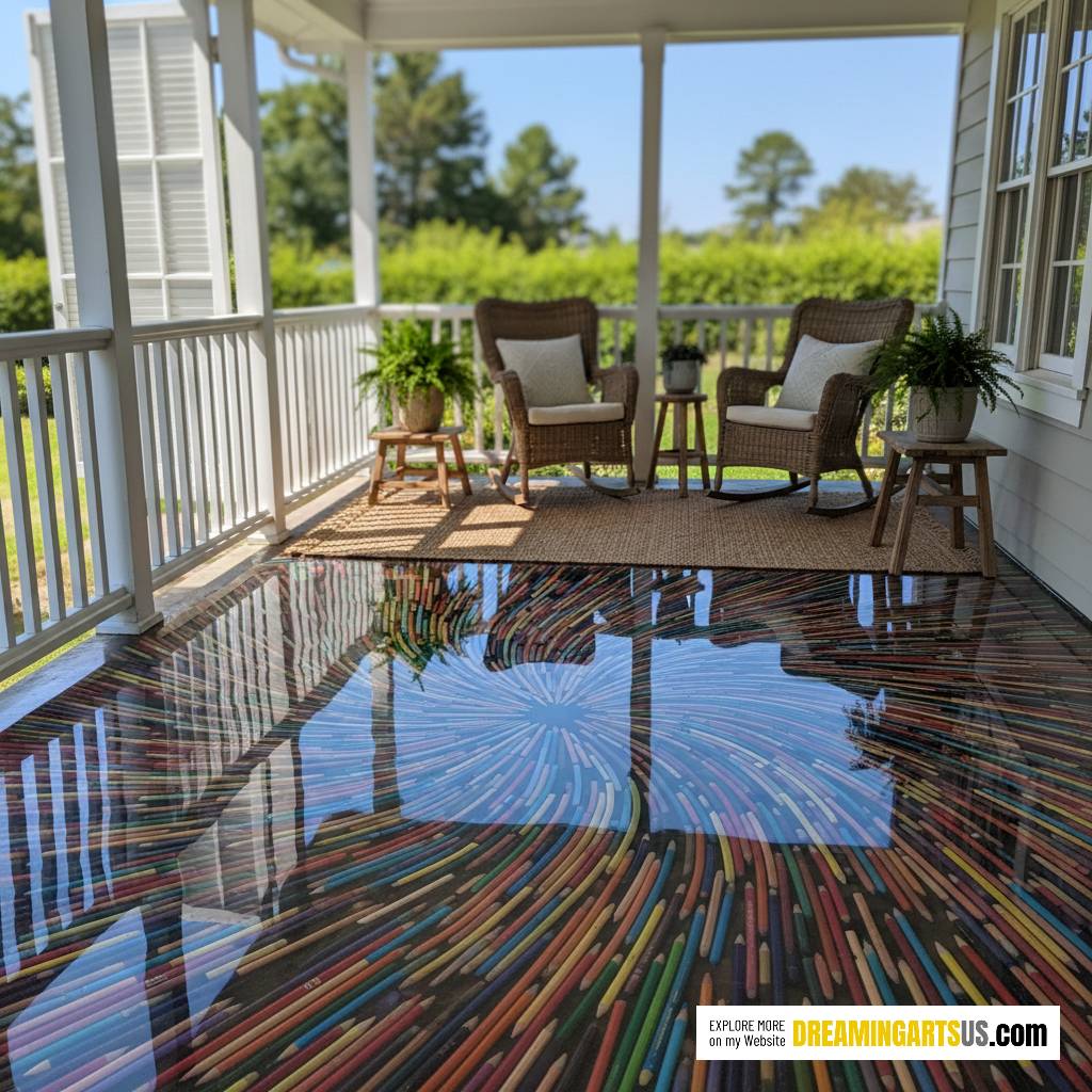 Colored Pencil Epoxy Flooring