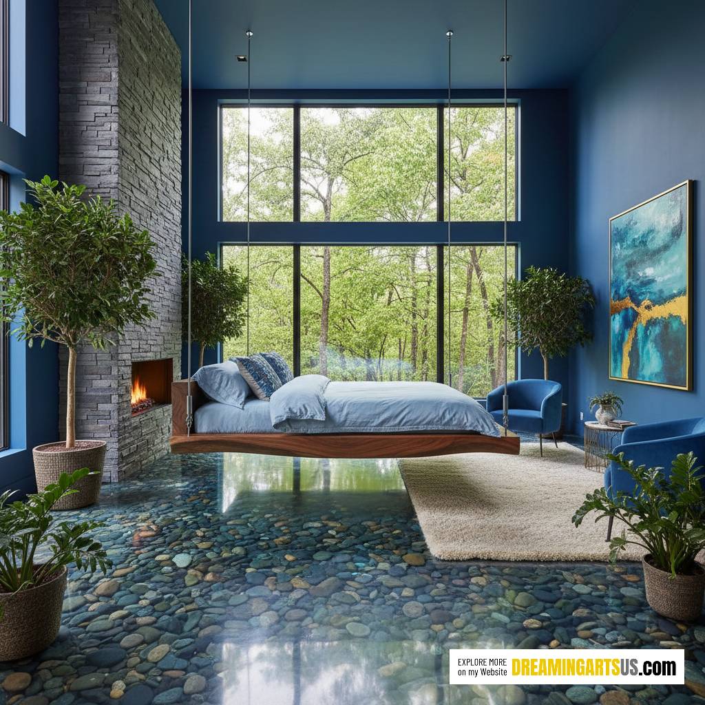 Epoxy River Stone Floor