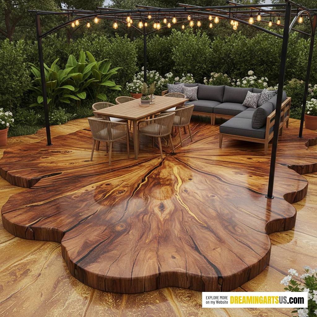 Gorgeous Wood Epoxy Patio