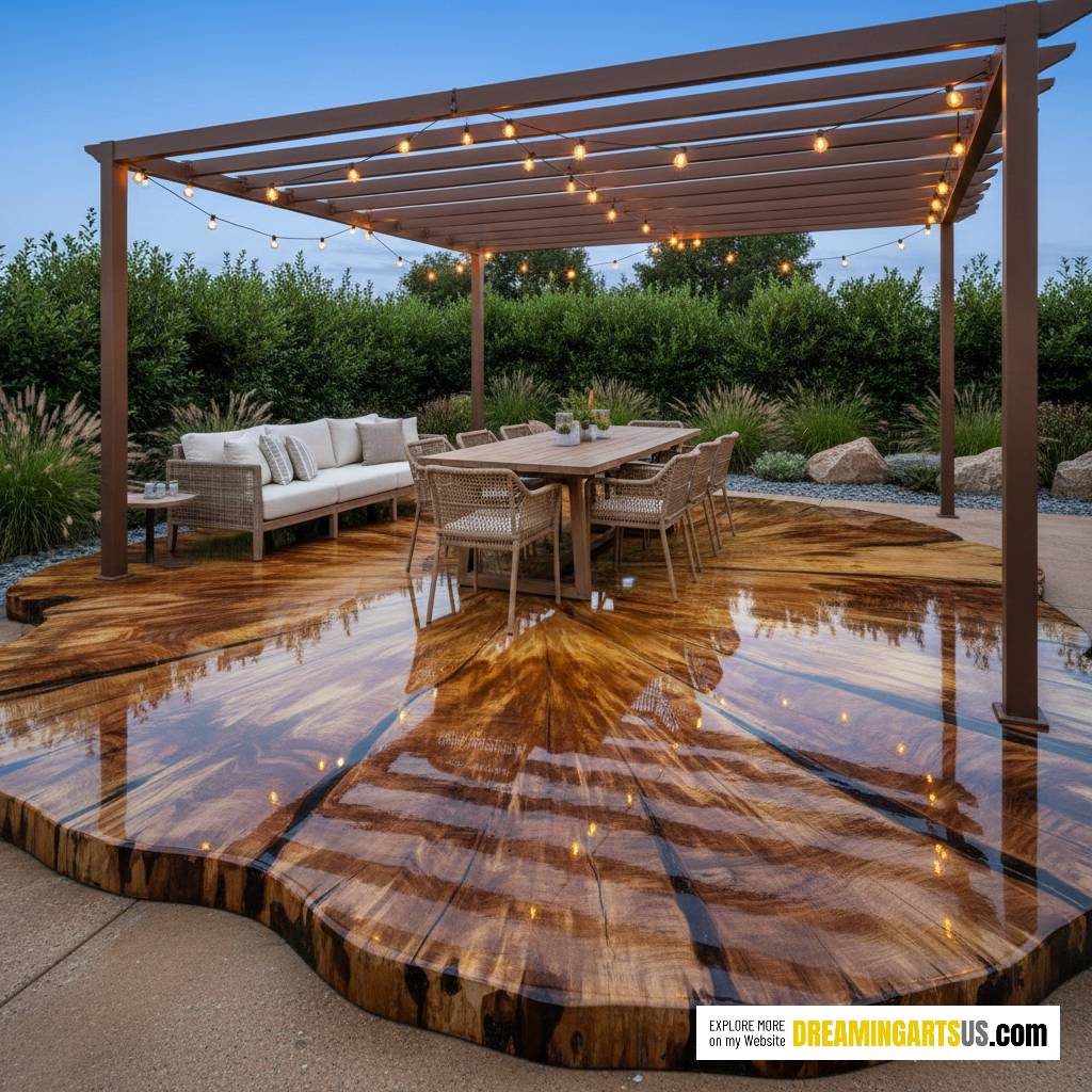 Gorgeous Wood Epoxy Patio