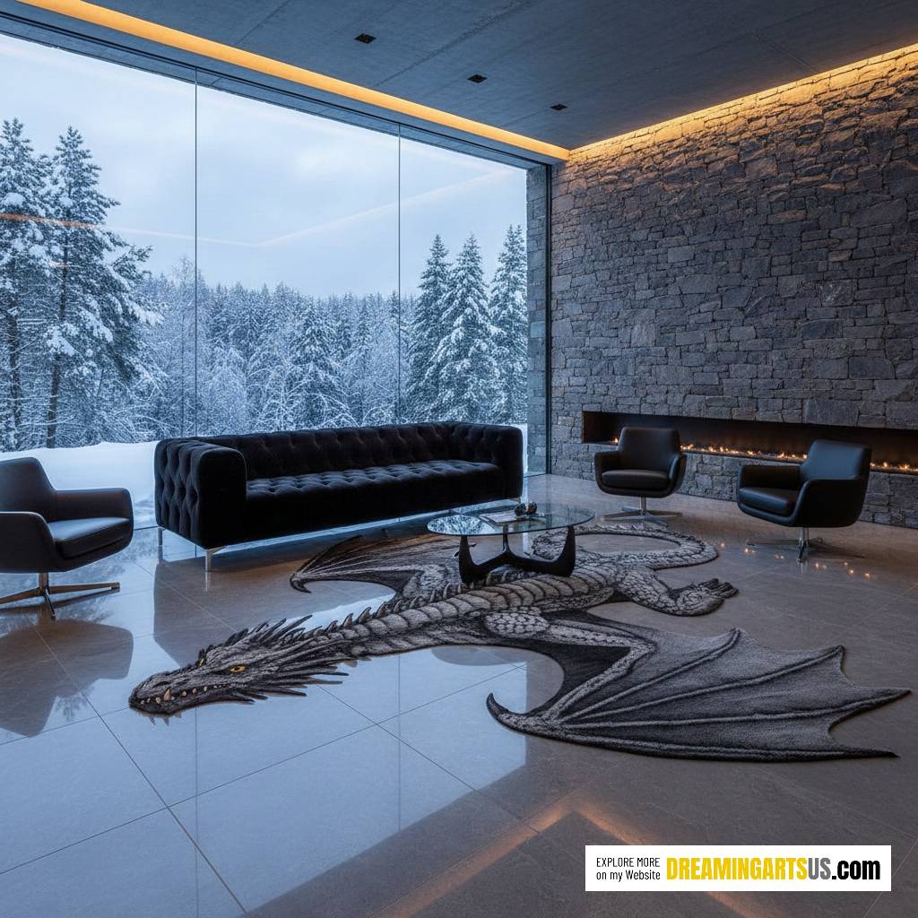 Incredible Dragon Rug Large