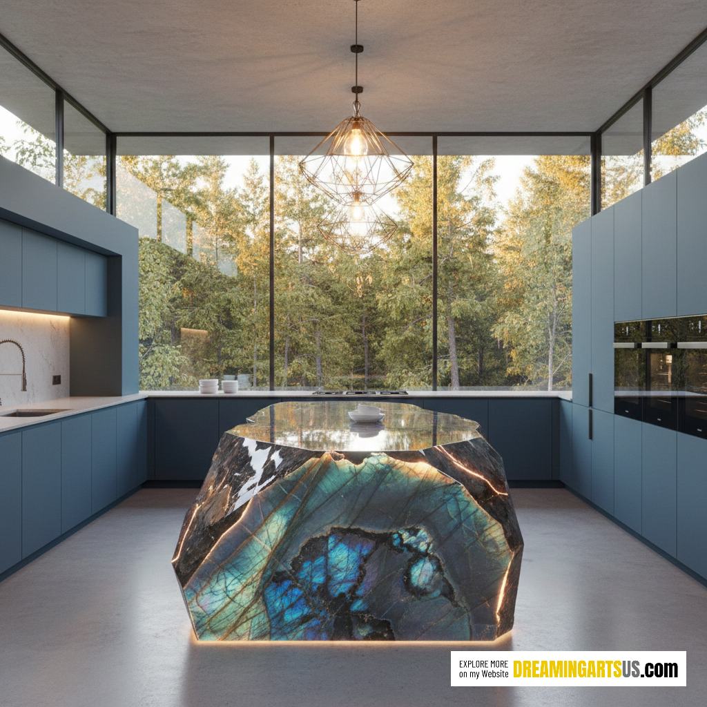 labradorite geode kitchen islands